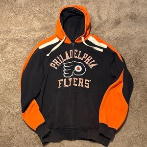 NHL Philadelphia Flyers Black and Orange Hoodie